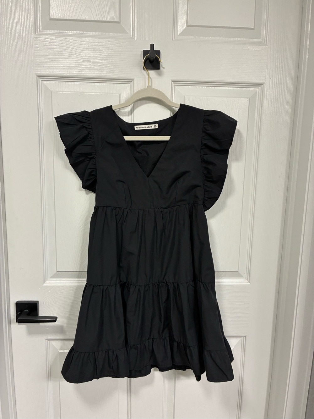 Abercrombie & Fitch Black Ruffle Mini Dress